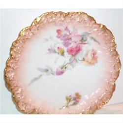 Limoges Pink Rose Decorated Plate #863257