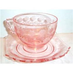 Pink Fostoria New Garland Cup and Saucer #863288