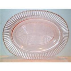 Pink Depression Glass Petalware Platter #863291