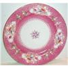 Image 1 : Pink Basketweave and Floral Transferware Plate #863295
