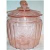 Image 1 : Pink Mayfair Open Rose Covered Cookie Jar #863296