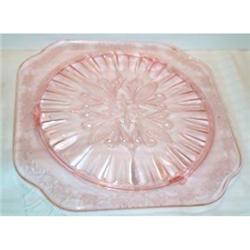 Pink Adam Footed Depression Glass Cake Stand #863297