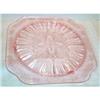 Image 1 : Pink Adam Footed Depression Glass Cake Stand #863297