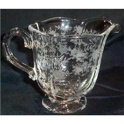 Fostoria Chintz Elegant Glass Footed Creamer #863299