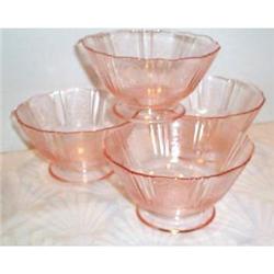 Four Pink American Sweetheart Sherbets #863308