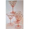 Image 1 : Four Pink Depression Glass Optic Sherbets #863323