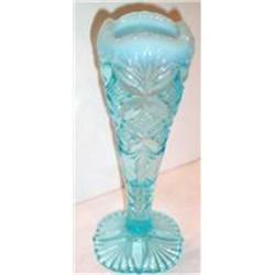 Blue Opalescent Fenton Vase #863353