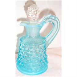 Fenton Blue Hobnail Cruet and Stopper #863376