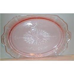 Pink Princess Depression Handled Platter #863379