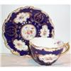 Image 1 : Coalport Cobalt Blue and Floral Cup Saucer #863384