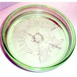 Green Florentine  2 Depression Glass Coaster #863399