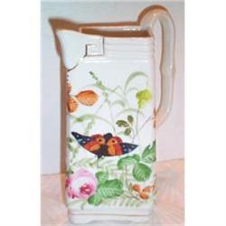 Hand Painted Limoges Butterfly Pitcher #863405