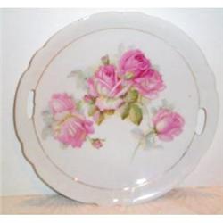  German Pink Rose Cake Plate #863406