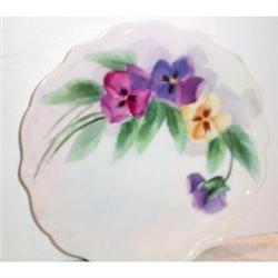 Hand Painted Pansy  Decorated Limoges Plate #863407