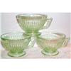 Image 1 : Three Green Round Robin Depression Cups #863414