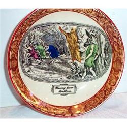 Adams Fleeing from Bottom Transferware Bowl #863425