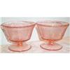Image 1 : Two Pink Normandie Depression Sherbets #863432