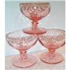 Image 1 : Three Pink Optic Depresion Glass Sherbets #863433