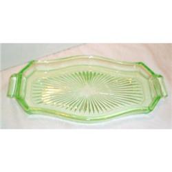 Green Depression Glass Vanity Tray #863447