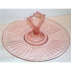 Pink Mayfair Open Rose Sandwich Server #863458