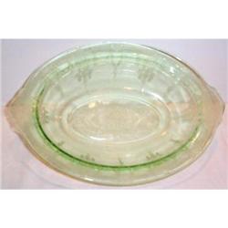 Green Cameo Ballerina Oval Vegetable Bowl #863465