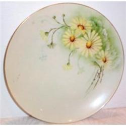 Hand Painted Limoges Yellow Daisy Plate #863468