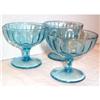 Image 1 : Three Blue Aunt Polly Depression Glass Sherbets #863510