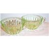 Image 1 : Two Green Pillar Optic Depression Glass Cups #863514