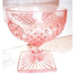 Two Pink Miss America Depression Glass Sherbets #863529