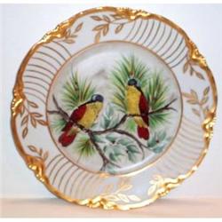 Hand Painted Gold Gilt Bird Plate - STUNNING #863545