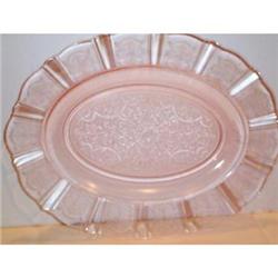 PinkAmerican Sweetheart Depression Oval Platter #863550