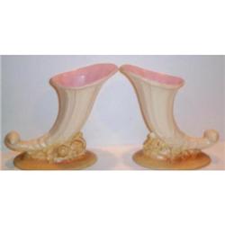 Pair of McCoy Cornucopia Pottery Vases #863568