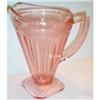 Image 1 : Pink Adam Depression Glass Footed Pitcher #863575