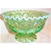 Image 1 : Green Opalescent Moon and Stars Footed Bowl #863578
