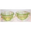 Image 1 : Two Green Princess Depression Glass Cups #863583