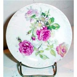 Limoges Rose Decorated Butter Pat -- Lovely #863594