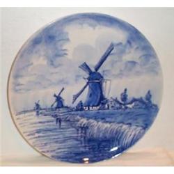 Blue and White Delft Windmill Plate #863627