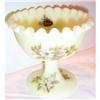 Image 1 : Fenton Hand Painted Custard Scalloped Compote #863637