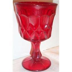 Red Fostoria Teardrop Footed Goblet #863710