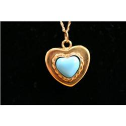 Persian Turquoise Heart Pendant #863849