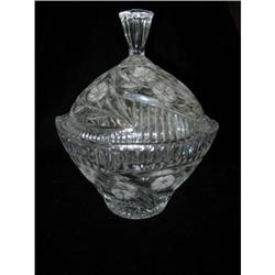 Fine Crystal Covered Dish Etched/Frosted #863922