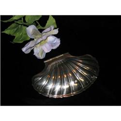 SILVERPLT SHELL DISH WITH FROSTED GLASS INSERT #863924