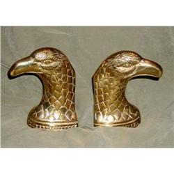 Solid Brass Eagle Head Bookends #863944