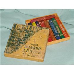 Vintage BESCO 8 Drawing Crayons in Original  #863946