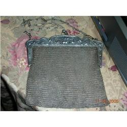 Beautiful Vintage Victorian Silver mesh purse #878622