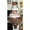 Image 1 : FOX Hunting Shade HANGING Oil Lamp ANTIQUE #878652