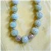 Image 1 : ANTIQUE CARVED JADE 16 MM BEAD NECKLACE #878720