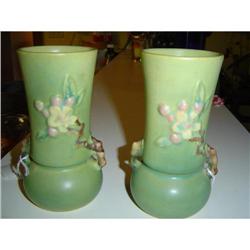 ROSEVILLE APPLE BLOSSOM TWIN VASES #878780