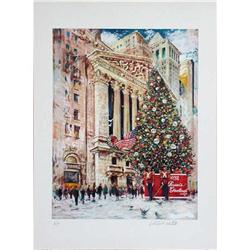 Kamil Kubik, NYSE at Xmas, Signed Serigraph #878887