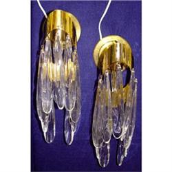 pr Deco Modern Brass Tear Drop Crystal Sconces #878944